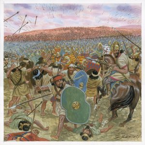 Batalla entre persas y medos de Giuseppe Rava