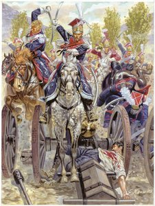 Primer Imperio, Guerra de España: "La carga de la caballería polaca en la batalla de Somosierra en 1808" Primer imperio: la carga polaca durante la batalla de Somosierra el 30 de noviembre