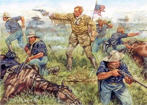 Guerras indias entre los indios sioux y cheyennes y los Estados Unidos: La última batalla de George Armstrong Custer (1839-1876), general de caballería estadounidense, 25 de junio, en la batalla de Little Big Horn (Bighorn), Montana de Giuseppe Rava