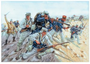 Marche ou creve Soldiers de la Legion etrangere francaise - Legión Extranjera Francesa: "Marchar o morir" Ilustración de Giuseppe Rava
