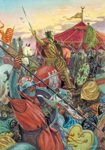 Reconquista de España: Batalla de las Navas de Tolosa el 16/07/1212 entre los cristianos y el Armee de los moros - reconquista: Batalla de las Navas de Tolosa (Batalla de Al-Uqab) el 16 de julio de 1212 entre las fuerzas del rey Alfonso VIII de Castilla a  de Giuseppe Rava