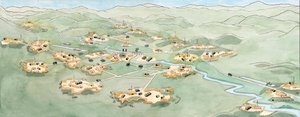 Guerra de Indochina: Plano de la batalla de Dien Bien Phu (Dien-Bien-Phu) que enfrentó al ejército francés con el de Vietnam de noviembre de 1953 a mayo de 1954 - Primera guerra de Indochina: plano de la batalla de Dien Bien Phu entre la Expedición Frances