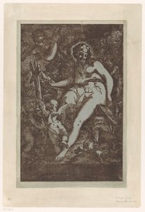 Maria Magdalena in de wildernis de Giuseppe Scolari (circle of)