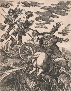 El rapto de Perséfone con Plutón a caballo a la derecha, 1590-1607 de Giuseppe Scolari