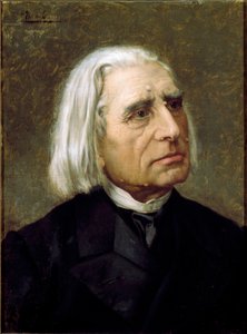 Retrato del compositor y pianista húngaro Franz Liszt (1811-1886) edad Pintura de Giuseppe Tivoli (1854-1925) Bolonia, Civico Museo Bibliografico Musicale de Giuseppe Tivoli