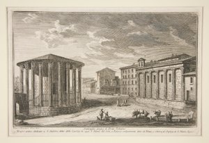Ruinas cerca del Ponte Palatino de Giuseppe Vasi