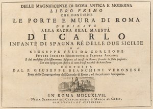De las magnificencias de Roma antigua y moderna (vol. 1) de Giuseppe Vasi