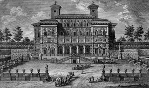 El Casino y Villa Borghese, cerca de Roma, siglo XVIII de Giuseppe Vasi