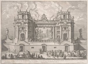 La Segunda Máquina para la Chinea de 1761: Un Magnífico Teatro, 1761 de Giuseppe Vasi