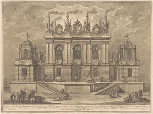 La Segunda Máquina para la Chinea de 1775: Una corrida de toros, 1775 de Giuseppe Vasi