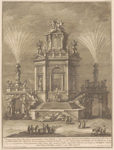 La Prima Macchina para la Chinea de 1776: Un palacio de placer de Giuseppe Vasi, after Giuseppe Palazzi