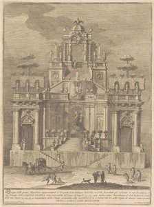 La Prima Macchina para la Chinea de 1778: Un mirador campestre con Hércules y Anteo de Giuseppe Vasi, after Giuseppe Palazzi