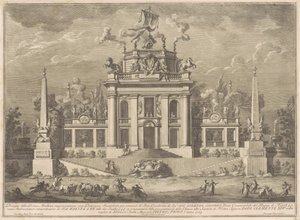 La Prima Macchina para la Chinea de 1769: Una "Deliziosa" de Giuseppe Vasi, after Giuseppe Palazzi, after Paolo Posi
