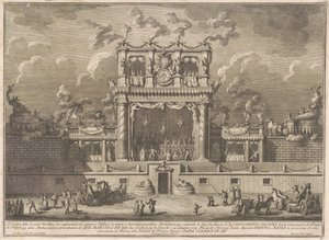 La Segunda Máquina para la Chinea de 1769: Un edificio para entretenimiento público de Giuseppe Vasi, after Giuseppe Palazzi, after Paolo Posi