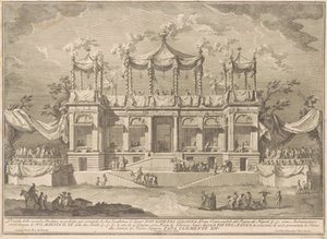 La Segunda Máquina para la Chinea de 1770: El Pórtico del Mercado de Pescado de Giuseppe Vasi, after Giuseppe Palazzi, after Paolo Posi