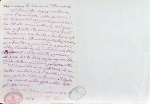 Carta manuscrita de Giuseppe Verdi al autor del libreto de Aida, Antonio Ghislanzoni de Giuseppe Verdi