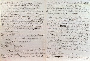Carta manuscrita de Giuseppe Verdi al autor del libreto de Aida, Antonio Ghislanzoni de Giuseppe Verdi