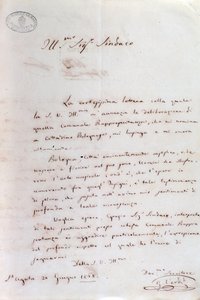 Carta manuscrita de Giuseppe Verdi al alcalde de Bolonia cuando se convirtió en ciudadano honorario, 20 de junio de Giuseppe Verdi