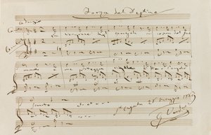 Cita musical de La forza del destino, St Agata, 28 de mayo de 1869, 1869 de Giuseppe Verdi