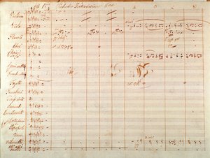 Página de la primera edición de la partitura musical de Un ballo in maschera, ópera de Giuseppe Verdi de Giuseppe Verdi