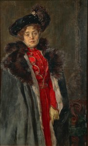 Retrato de esposa de Giuseppe Vizzotto Alberti, óleo sobre lienzo de Giuseppe Vizzotto Alberti