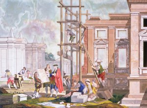 Arquitectura, de una serie de cuatro que ilustran las Bellas Artes, c.1780