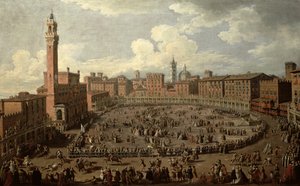 El Palio, Piazza del Campo, Siena de Giuseppe Zocchi