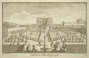 Villa Lappeggi, de Vistas de la Toscana, publicado c.1744-57