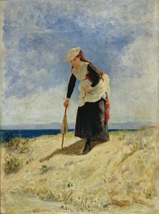 Mujer en la Playa de Giuseppe de Nittis