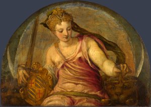 Justicia (alegoría) de Giuseppe della Porta Salviati