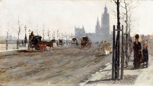 El Victoria Embankment, Londres, 1875 de Giuseppe or Joseph de Nittis