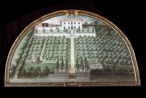 Vista de Villa di Marignolle cerca de Florencia, Italia