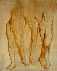 Tres estudios de un desnudo masculino de Glyn Warren Philpot
