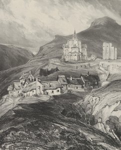 Ábside exterior de la iglesia de Saint-Nectaire, 1831 de Godefroy Engelmann