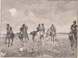 Napoleón y su séquito en Boulogne AD 1803 de Godfrey C. Hindley