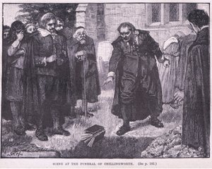 Escena en el funeral de Chillingworth AD 1644