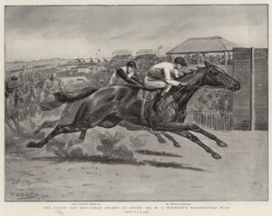 El final de las apuestas del Derby en Epsom, gana Volodyovski de Mr. W C Whitney de Godfrey Douglas Giles