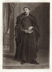Retrato de Anthony Leigh como el Padre Dominic en El fraile español de Godfrey Kneller