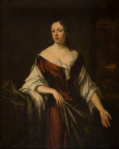Retrato de una dama, c.1666-1723 (óleo sobre lienzo)