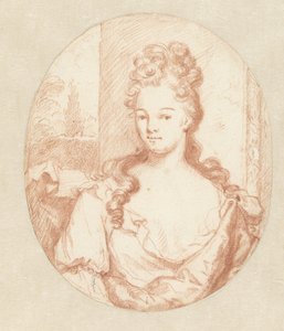 Retrato de una joven desconocida, oval de Godfried Schalcken