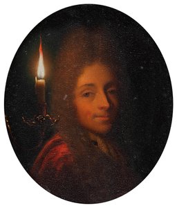Autorretrato con vela encendida de Godfried Schalcken