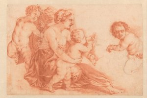 Mujer con varios hijos
Libro de arte o álbum de estudio de Caspar Netscher (título de la serie)