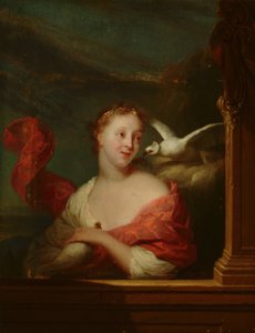 Joven con palomas (¿Venus?) de Godfried Schalcken