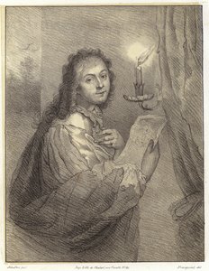 Mujer con vela de Godfried after Schalken or Schalcken