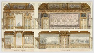 Proyecto de decoraciones de los apartamentos del Emperador y la Emperatriz en el Castillo de Versalles de Gondoin