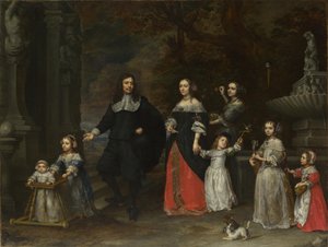 Un grupo familiar, ca 1664 de Gonzales Coques