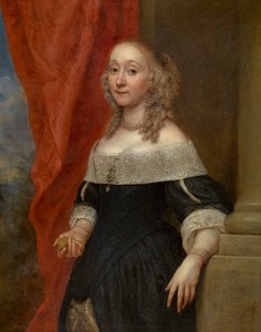 Retrato de una dama (óleo sobre cobre) de Gonzales Coques