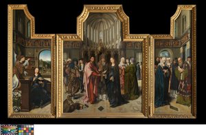 Tríptico del Colibrí, c.1517 (óleo sobre tabla) de Goossen van der (1465 c.1538) Weyden