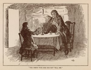 Ilustración para La Historia de Henry Esmond de Thackeray de Gordon Frederick (after) Browne