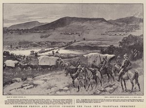 Generales French y Hutton cruzando el Vaal hacia el Territorio del Transvaal de Gordon Frederick Browne